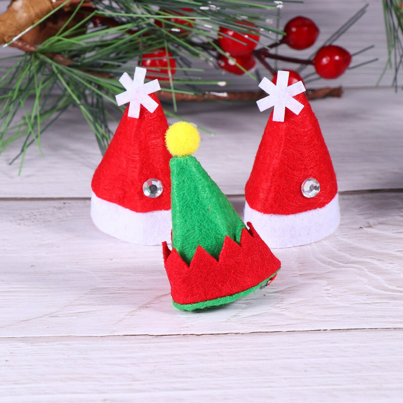 12 komada božićnih ukrasa za boce Božićni poklopac za bocu Blagdanska lizalica Šešir Djeda Mraza Poklopac za bocu