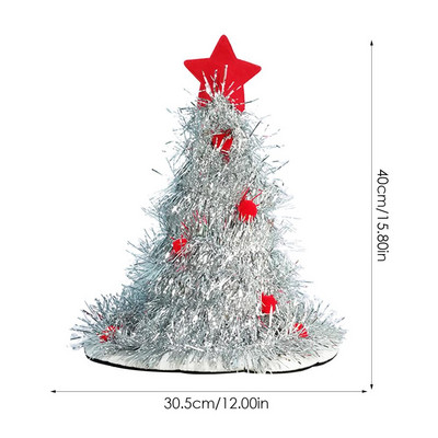 Pălărie de Crăciun Pălărie de Crăciun cu sclipici pentru petrecere Pălărie de Crăciun Pălărie strălucitoare pentru pom de Crăciun Rochie verde pentru adulți și copii