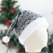 1 tk Kvaliteetne plüüsist kootud jõulumüts Jõuluvana paraad Kootud müts pidulik müts jõulukaunistus uusaasta kingitus