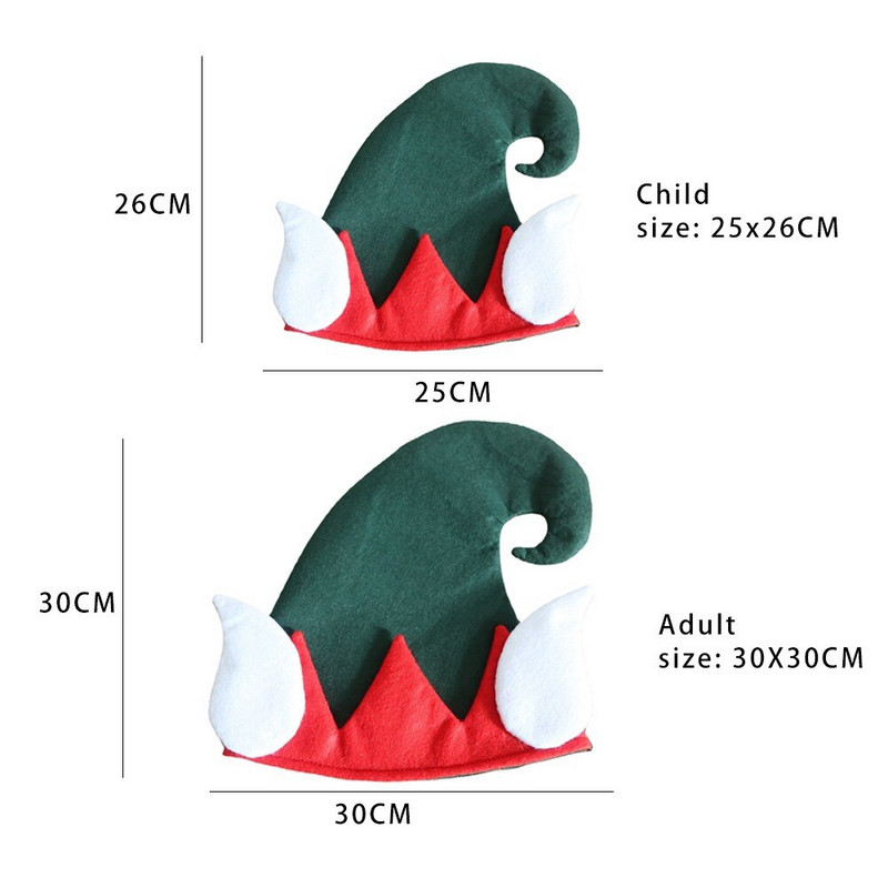 Täiskasvanud lastele jõulumüts plüüsile jõuluvana müts Uusaasta jõulupeo kaunistus päkapiku jõulumüts Peokaunistus