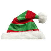 Jõulupäkapikumüts Loominguline punane roheline triibuline plüüsis jõulumüts Täiskasvanutele lastele Jõulupeokostüümi aksessuaar Pühadekaunistuse kingitus