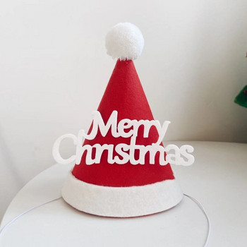 Χριστουγεννιάτικο στέμμα Ευτυχισμένο το νέο έτος Καλά Χριστούγεννα καπέλο Κόκκινο σκούρο πράσινο καφέ τάρανδος