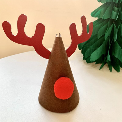 Coroana de Crăciun La mulți ani Pălărie de Crăciun Fericit Roșu Verde Închis Maro Ren