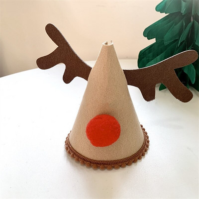 Coroana de Crăciun La mulți ani Pălărie de Crăciun Fericit Roșu Verde Închis Maro Ren