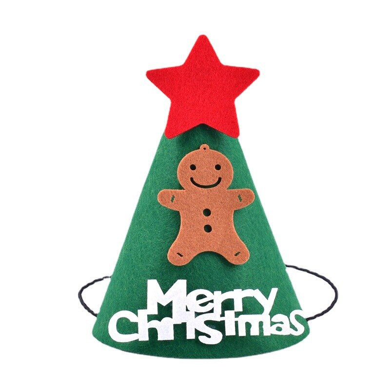 Coroana de Crăciun La mulți ani Pălărie de Crăciun Fericit Roșu Verde Închis Maro Ren
