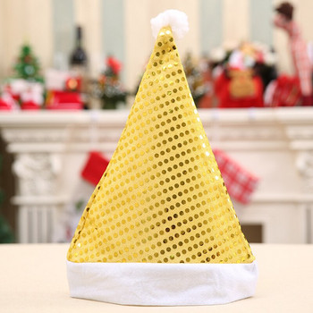 1 τεμ Κόκκινο/Κίτρινο/Μπλε/Μωβ/Μωβ παγιέτα Χριστουγεννιάτικο καπέλο για ενήλικες Χριστουγεννιάτικο καπέλο Χριστουγεννιάτικο πάρτι Προμήθειες Χριστουγεννιάτικη διακόσμηση για πάρτι