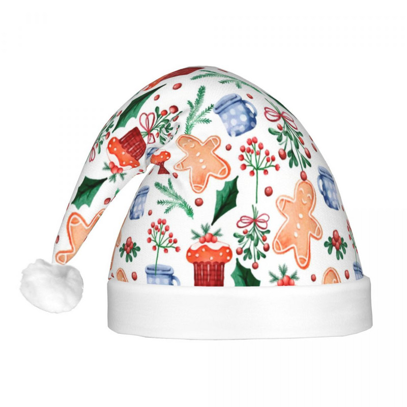 Sretan božićni uzorak 165 Božićni šeširi Candy Home Moderni novogodišnji božićni šeširi