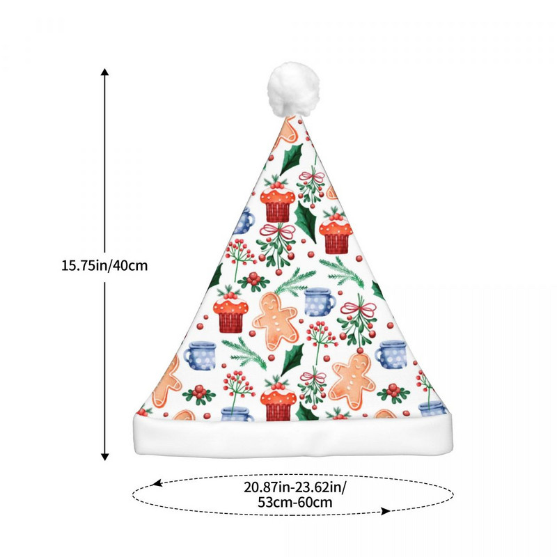 Sretan božićni uzorak 165 Božićni šeširi Candy Home Moderni novogodišnji božićni šeširi