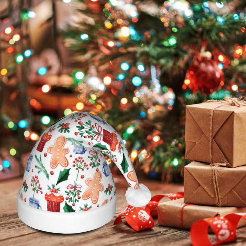 Sretan božićni uzorak 165 Božićni šeširi Candy Home Moderni novogodišnji božićni šeširi