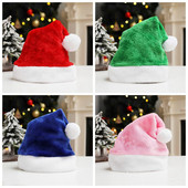 Plīša Ziemassvētku Ziemassvētku vecītis Sarkans Zaļš Zila Cepure Priecīgus Ziemassvētkus Mājas dekors Ziemassvētku rotājums Navidad ballīšu piederumi Laimīgu Jauno gadu