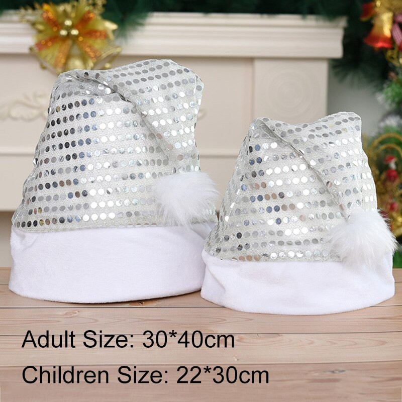 Pălărie de Crăciun de Anul Nou Moș Crăciun Pălărie de Crăciun din bumbac de pluș Copii adulți Pălărie de Crăciun Crăciun Fericit Festival Decorat Rechizite pentru petreceri