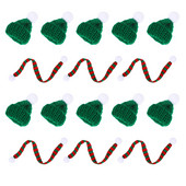 Kape Djeda Mraza Mini božićni šešir Rukotvorine Šal Sićušne male bočice od vina Ukrasi Ukrasi Kapi minijaturni poklopac Boce Gornji kostim