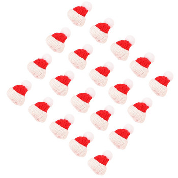 Καπέλα Μίνι χριστουγεννιάτικο καπέλο Santa Treeornament Χειροτεχνία Γλειφιτζούρι Καπάκι μπουκάλι Clauswraps Topbottles Στολίδι Χιονάνθρωπος Diy αξεσουάρ