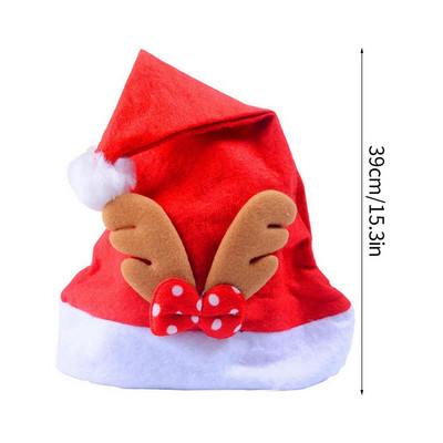 Pălărie de Crăciun pentru petrecere Sărbători din pâslă Elk Elf Pantaloni roșii Dungi picioare Pălărie Noutate Pălărie amuzantă Adulti Crăciun fericit Carnaval