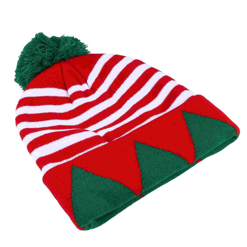 Kapa Božićni šeširi Djeda Mraza Kapa na pruge Pom Topli plišani ukrasi Džemper za pletenje Kostim Deblje pokrivalo za glavu Zima Veselo