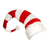 Šešir Božićni vilenjak Kape za zabavu Capxmas Prugasti filc Kostim za odrasle Djed Božićnjak Dodaci za smiješne klaunove Plišana frizura Claus 3D Rep