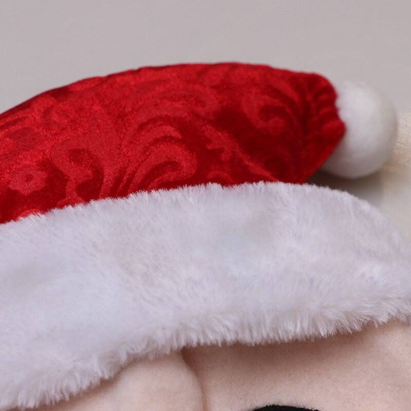 Pălărie de Crăciun, decor pentru pom de Crăciun, pălărie pentru copii adulți, pălărie de flanel pentru copii, frânghie lungă, cu omul de zăpadă din elan
