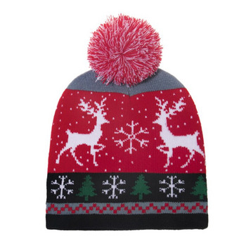 Χριστουγεννιάτικα Καπέλα Πλεκτά Μάλλινα Καπέλα Φθινόπωρο Χειμερινό Πουλόβερ Καπέλα Πλεκτό Καπέλο Ζεστό Νεογέννητο Αγοράκι Κοριτσάκι Beanie Χειμερινό καπέλο
