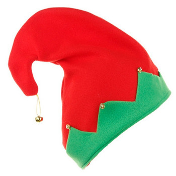 Διακόσμηση Γιορτινό στολίδι Λούτρινο καπέλο Άγιου Βασίλη Καπέλα Ξωτικό Μεταλλικό καμπάνα Χριστουγεννιάτικο δώρο