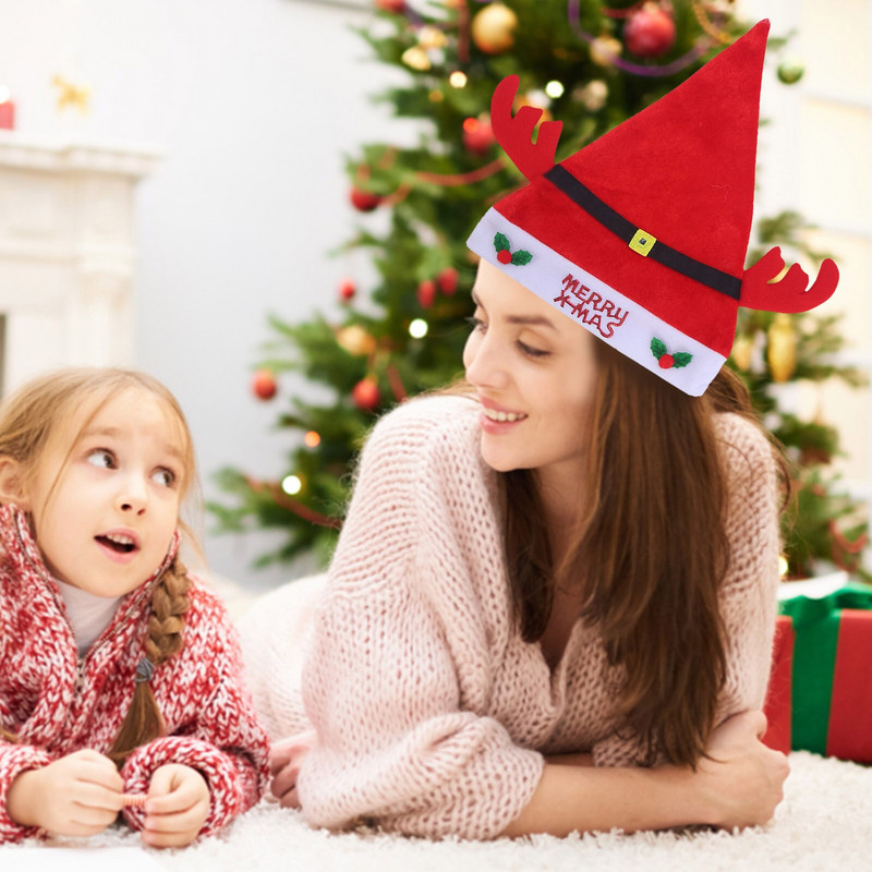 Pălărie moale de Crăciun de Crăciun de înaltă calitate Pălărie roșie de Moș Crăciun Cadou Decor Crăciun Fericit La mulți ani 2023 #50g