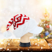 Πλεκτό χριστουγεννιάτικο καπέλο Snowflake Κόκκινες πράσινες ρίγες Κόκκινες λευκές ρίγες αφράτο-βελούδινο πομπομ Santa Cap Party Χριστουγεννιάτικα αξεσουάρ σπιτιού