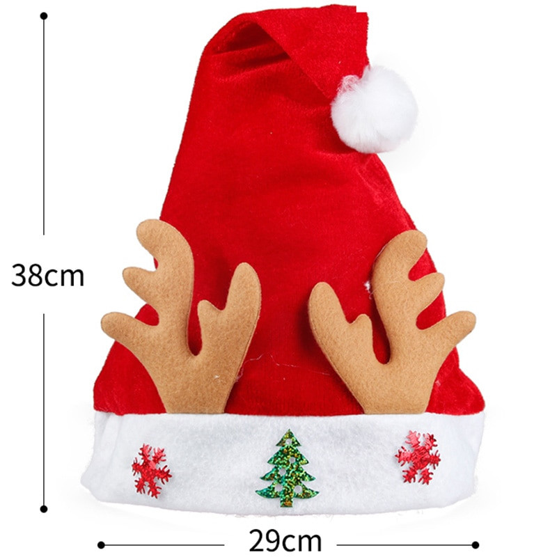 Besplatna dostava Slatki Božićni šešir s rogovima Djed Božićnjak Božićni ukrasni rekviziti Odraslo dijete Božićni šešir Potrepštine za svadbe