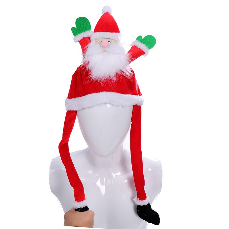 Nove svjetleće duge uši, plišane božićne kape Led Božićni blagdanski ukrasi Božićna kapa za Djeda Mraza, djecu, odrasle, dar