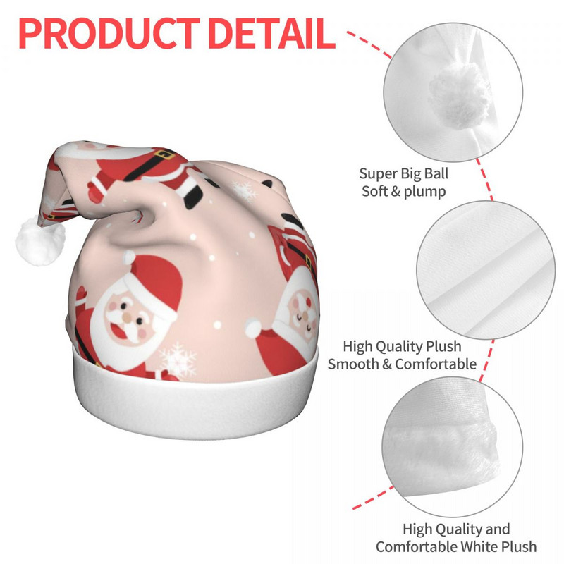 Moș Crăciun 132 Pălării de Crăciun Elk Snow Print Decoratiuni de Crăciun Fericit