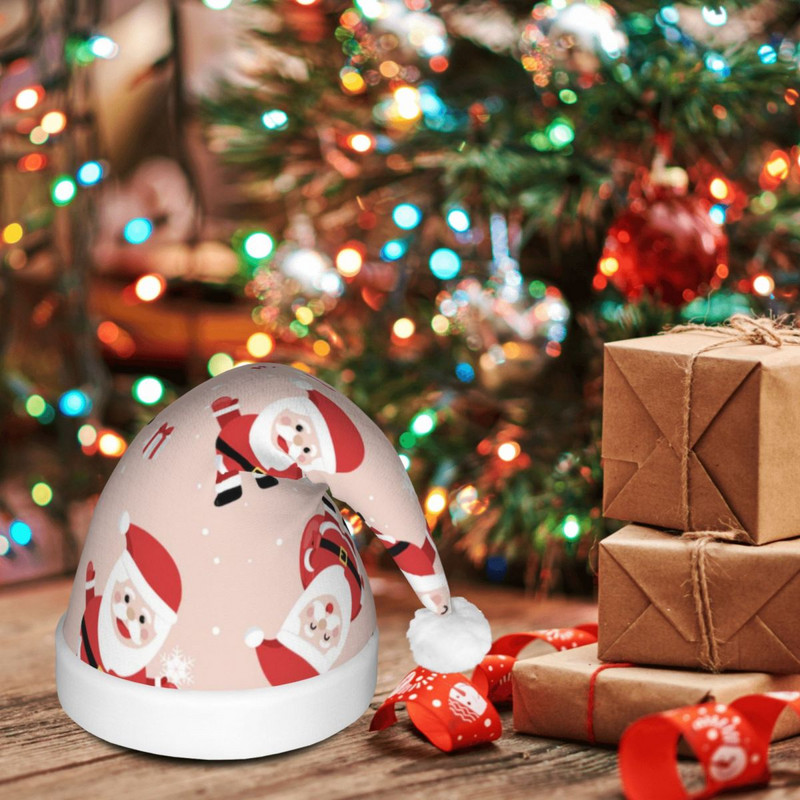 Moș Crăciun 132 Pălării de Crăciun Elk Snow Print Decoratiuni de Crăciun Fericit