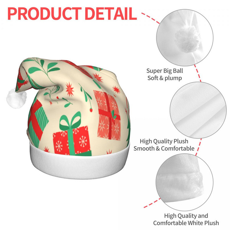 Jõulumuster 18 jõulumütsid Candy Decor Plush jõulude uusaasta kingitused