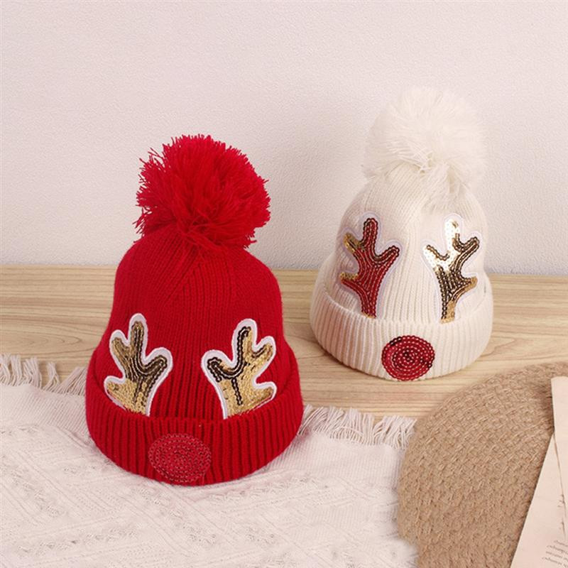 Jõululapsed Kootud Nokamüts Litrisarved Talvemüts Laste Karusnahk Pom Pom Mütsid Nokamüts Lastemütsid Koo Nokamüts Beebi müts