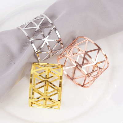 6pcs Gold Silver Napkin Ring Chair Buckles Birthday Party Table Decoration Wedding Favors Christmas Dinner Table Napkin Holders