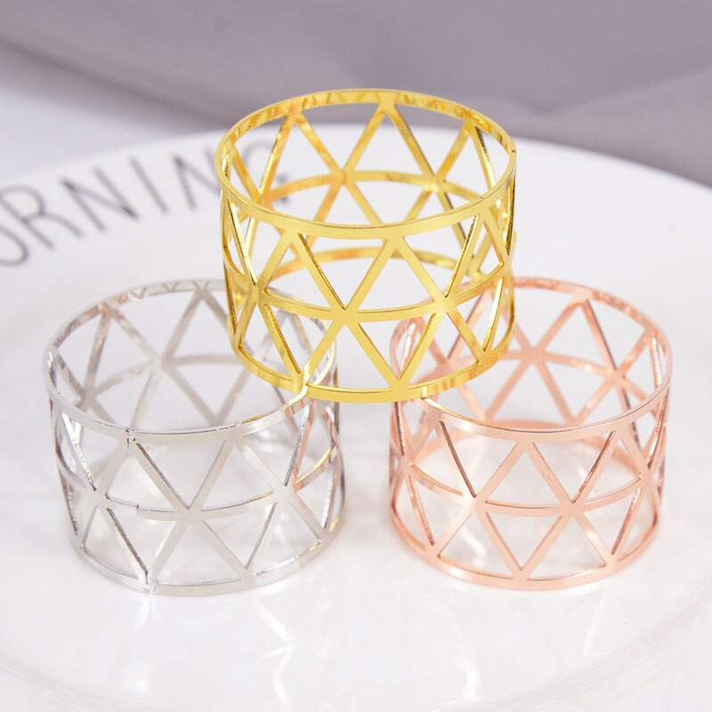 6vnt Auksinės sidabrinės servetėlių žiedas kėdžių sagtys Gimtadienio vakarėlio stalo dekoravimas Vestuvių padovanos Kalėdų vakarienės stalo servetėlių laikikliai