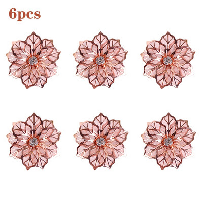 6 tk Kuldne hõbedane salvrätik Sõrmus Toolid Pandlad Pulmaürituste kaunistamine Käsitöö Rhinestone`i hoidik Käsitsi valmistatud peotarbed