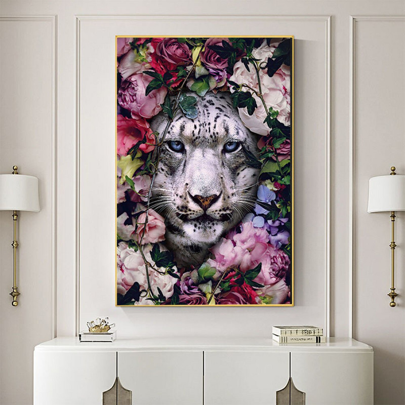 Animal Flower Lion Tiger Elephant Elk Orangutan DIY Κέντημα Σταυροβελονιά 11CT Κιτ Κεντήματα χειροτεχνίας Πωλείται