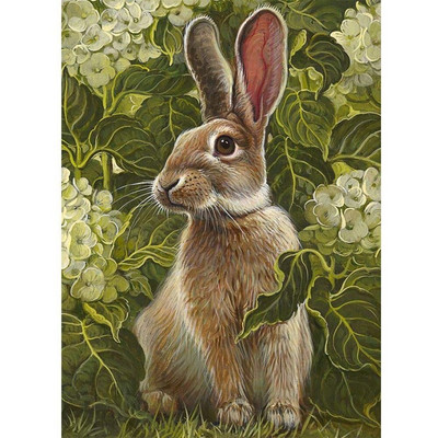 Animal Rabbit DIY Embroidery Cross Stitch 11CT Kits Κεντήματα χειροτεχνίας σετ Βαμβακερό νήμα τυπωμένο καμβάς σπίτι Χονδρική πώληση