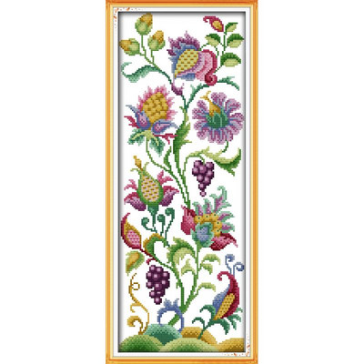 Κιτ σταυροβελονιάς με λουλούδια Joy Sunday Sunflowers Vase printed 11CT 14CT Counted Cross Stitch Kit Κεντητό σετ κεντημάτων