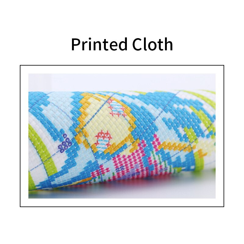 Κιτ σταυροβελονιάς με λουλούδια Joy Sunday Sunflowers Vase printed 11CT 14CT Counted Cross Stitch Kit Κεντητό σετ κεντημάτων