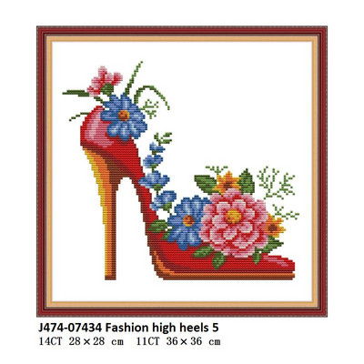 Joy Sunday Fashion Visoke potpetice Kompleti za vezenje križića Kompleti za vezenje Tkanina za križić Igle DMC konac DIY ručni rad