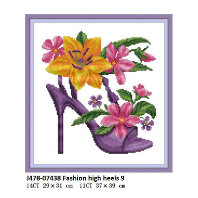 Joy Sunday Fashion Visoke potpetice Kompleti za vezenje križića Kompleti za vezenje Tkanina za križić Igle DMC konac DIY ručni rad