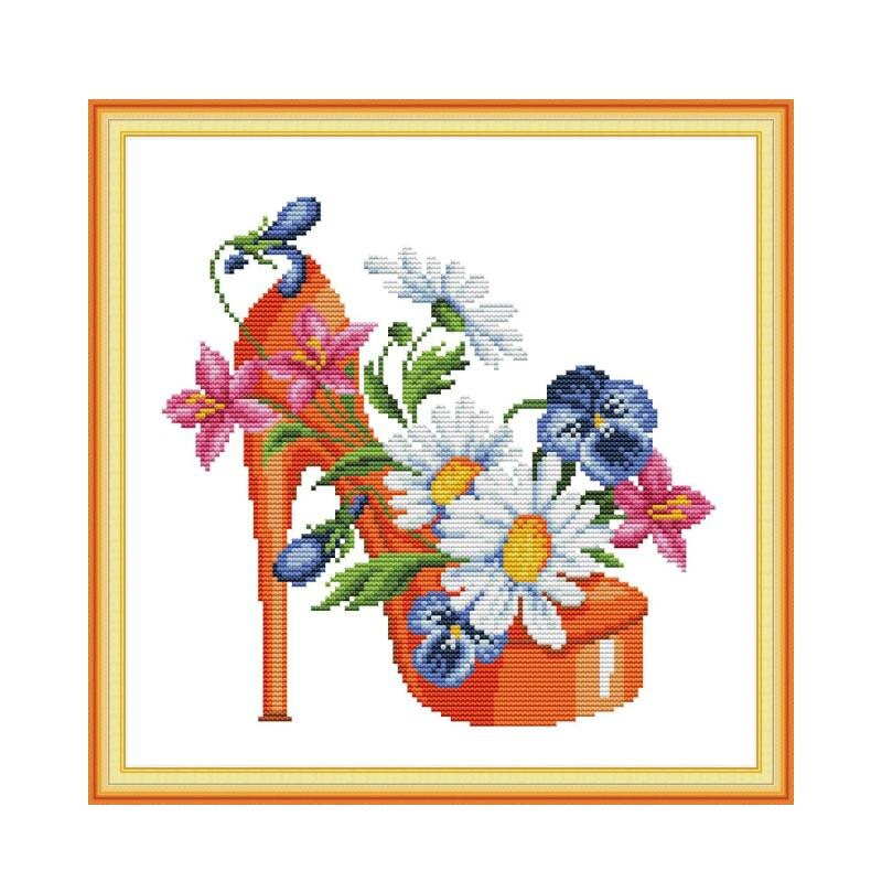 Joy Sunday Fashion Visoke potpetice Kompleti za vezenje križića Kompleti za vezenje Tkanina za križić Igle DMC konac DIY ručni rad