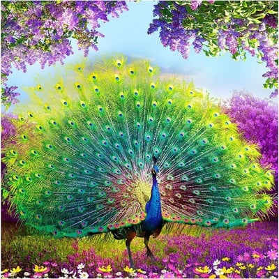 Animal Peacock DIY Cross Stitch Embroidery 11CT Kit Kedlework Craft Set Βαμβακερή κλωστή τυπωμένο καμβάς Home Dropshipping