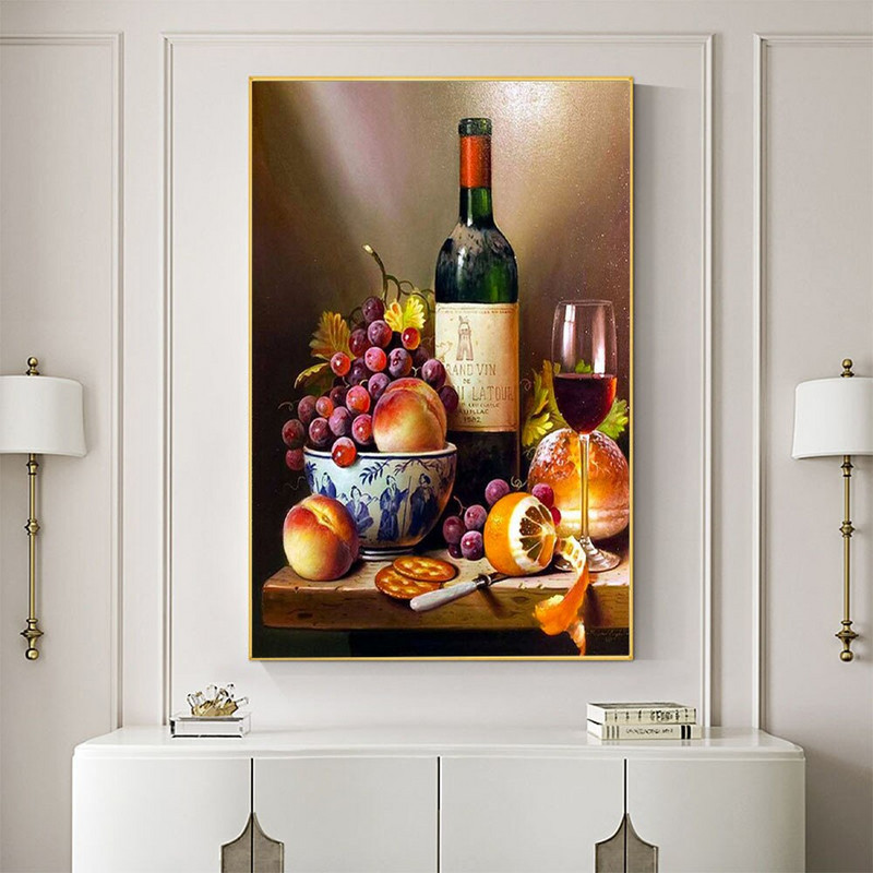 Vaisių virtuvė „pasidaryk pats“ 11CT kryžminio siuvinėjimo siuvinėjimo rinkiniai Rankdarbių rinkinys, spausdinta drobė, medvilniniai siūlai, namų didmeninė prekyba