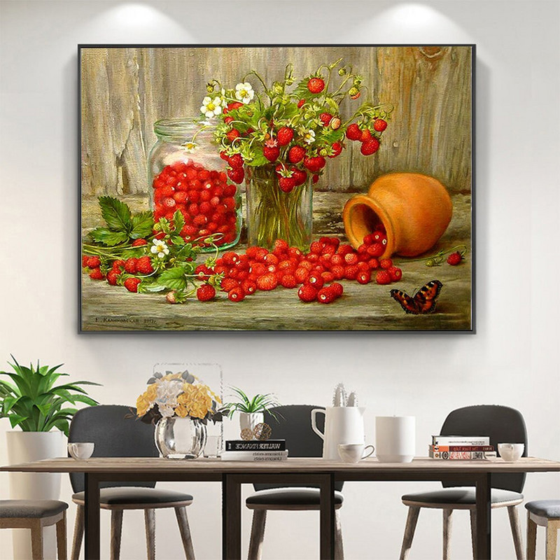 Roosi vaas, lillekorv DIY ristpistes tikkimine 11CT komplektid näputöö käsitöökomplekt, trükitud lõuend puuvillane niit hulgimüük