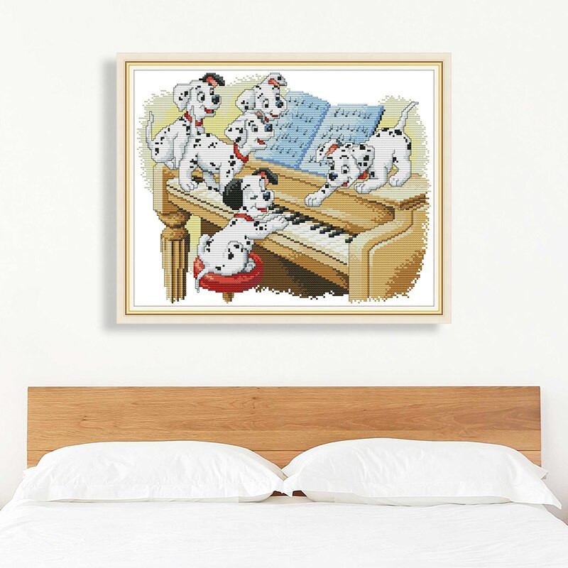 Joy Sunday Kassi ja Dragonflie Ristpistes Loomamustrite Tikkimiskomplekt Aida Kangas 14ct 11ct Lõuendile Trükitud Ise ise näputöö