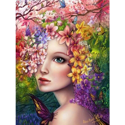 Flower Beauty Butterfly Cross Stitch Kit Κεντήματα σετ χειροτεχνίας Βαμβακερό νήμα καμβάς τυπωμένο χριστουγεννιάτικο δώρο Διακόσμηση σπιτιού σε προσφορά