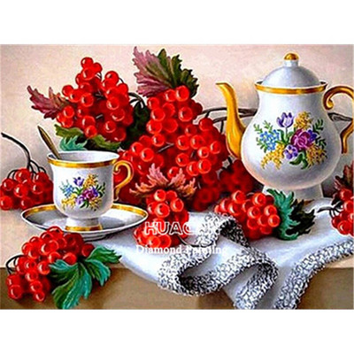 Fruit Grape DIY 11CT Cross Stitch Ebroidery Kit Craft Needlework Set Βαμβακερό νήμα τυπωμένο καμβάς σπίτι Χονδρική