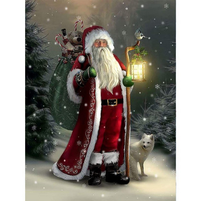 Χριστουγεννιάτικος Άγιος Βασίλης 14CT Σχέδια Σταυροβελονιάς Κεντήματα Χειροτεχνίας Ραπτική Χόμπι Κεντήματα Χονδρική Χριστουγεννιάτικα Διαφορετικά