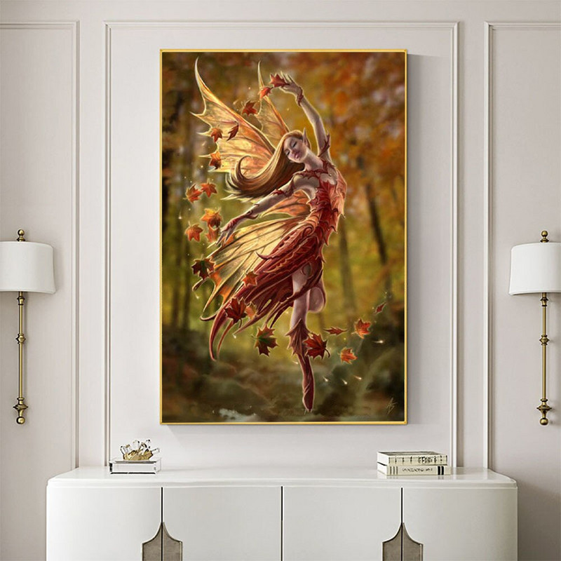 Angel Butterfly DIY Cross Stitch Ebroidery 11CT Kits Craft Needlework Set Printed Canvas βαμβακερή κλωστή Έκπτωση διακόσμησης σπιτιού