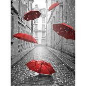 Crveni kišobran ruža DIY vez križić 11CT kompleti za ručni rad Komplet za ručni rad Pamučni konac ispisan Dropshipping